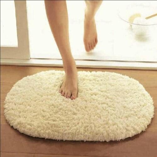 40*60/50*80 Oval Plush Shaggy Soft Carpet Area Rugs Slip Resistant Floor Mats For Parlor Living Room Bedroom Home Supplies