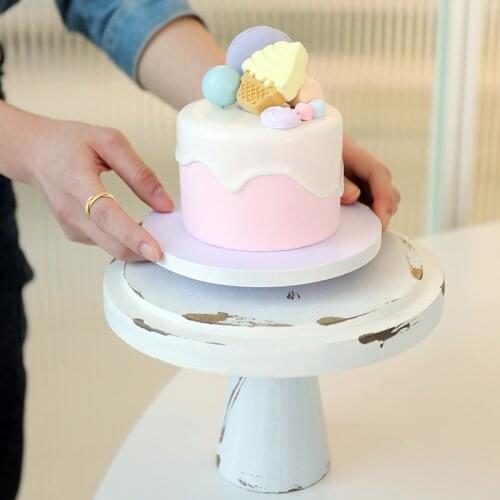 SWEETOGO 4inch artificial fondant cake model in clay blue/pink/yellow for store showcase photography props fake cake