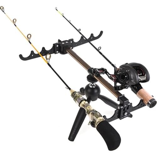 Aluminum Alloy Portable Ice Fishing Rod Sea Rod Multi-pole Multi-function High Stability Tripod Base Rod Holder Fishing Tools