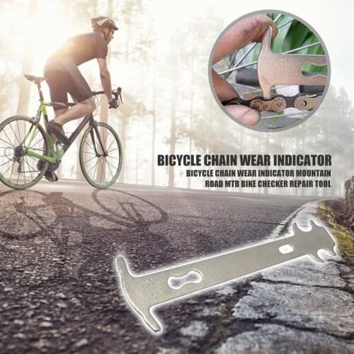 Durable Steel Chains Checker Road MTB Bike Replace Repair Gadgets Multi-Functional Bicycle Measuring Chain Wear Indicator