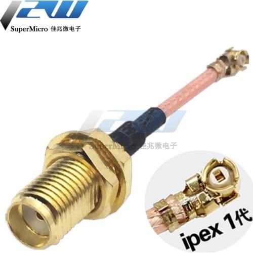 RF IPX / U FL Switch SMA Cable coleta hembra para tarjeta Wifi de PCI inalámbrica antena del Router WiFi Cable Pigtail IPX a SMA