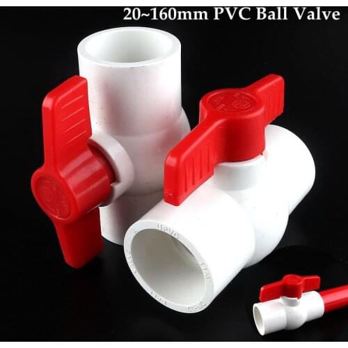 ID 20/25/32/40mm PVC Pipe Ball Valves Water Irrigation System Supply and Drainage Tube Quick Valve Water Pipe Connector Fittings