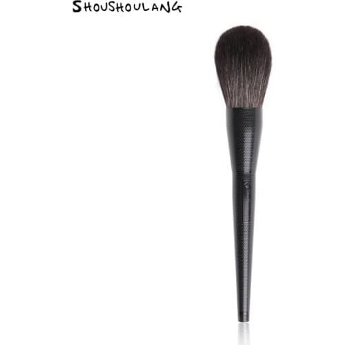 Shoushoulang Professional Handmade Make Up Brush R01 Round Face Powder Brush Soft Blue Squirrel Fox Hair Makeup Brushes