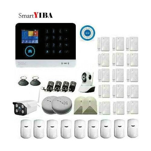 SmartYIBA WIFI Alarm System Home Security Alarm System IOS Android APP Control GSM WIFI Alarm System Wireless Home Burglar Alarm