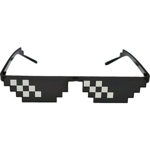 2019 NEW Glasses 8 Bit MLG Pixelated Sunglasses Men Women Brand Thug Life Party Eyeglasses Mosaic Vintage Eyewear UV400
