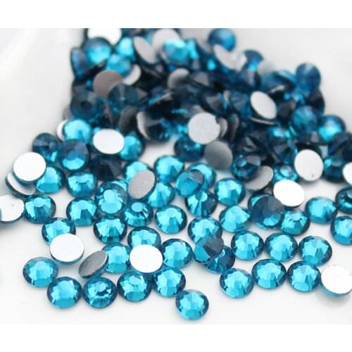 SS3-SS34 Malachite blue rhinestone for Nail Art (288-1440pcs)/pack Flat back Non Hotfix Glue on Nail Art Rhinestones Boutique