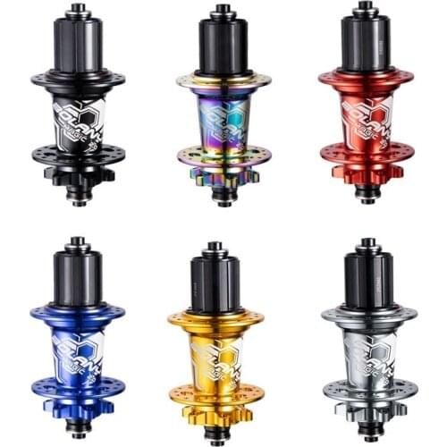Bicycle HG Hub QR 135x10 Thru 142x12MM Colorful Mountain Bike 4 Bearing Hub MTB Disc Brake hub 32H For SHIMANO 8 9 10 11 Speed