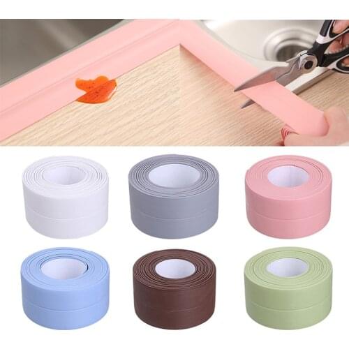 Kitchen Sink Waterproof Mold Proof Adhesive Tape Durable Use PVC Material Kitchen Bathroom Wall Sealing Tape Gadgets
