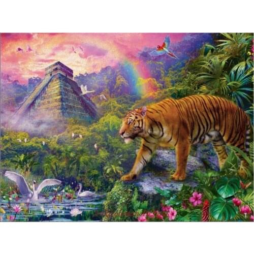 Needlework for embroidery DIY French DMC High Quality - Counted Cross Stitch Kits 14 ct Oil painting - Clandestine Forest