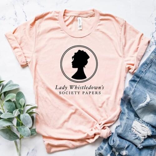 Lady Whistledown Shirt Bridgerton Series Society Paper T-Shirt Tv Show Bridgerton Shirts Tumblr Tops Gift for Fans