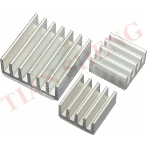 10Sets/Lot Adhesive Raspberry Pi 3 Heatsink Cooler Pure Aluminum Heat Sink Set Kit Radiator for For Cooling Raspberry Pi 3B/3B