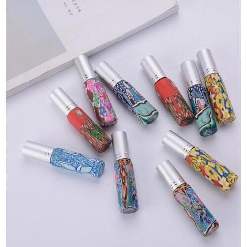 10ml Mini Decal Glass Spray Bottle Atomizer Perfume Bottle Empty Parfum Sample Bottle With Aluminum Cap LX1314