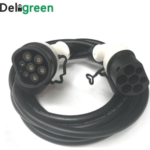 10pcs 32A Type 2 to Type 2 male plug to female plug IEC62196 EV Charging Plug with 5M cables Single Phase or Three Phase