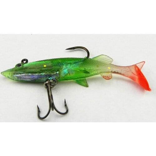 10pcs fishing lure soft lead plastic bait fishing tackle 12CM 26G sinking lure isca artificial fishing bait