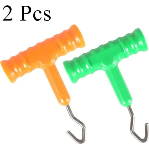 2Pcs Carp Fishing Tool Carp Rigs Knot Puller Hook Line Knot Puller Stainless Steel Hair Rig Knot Tool Fishing Tackle Accessories