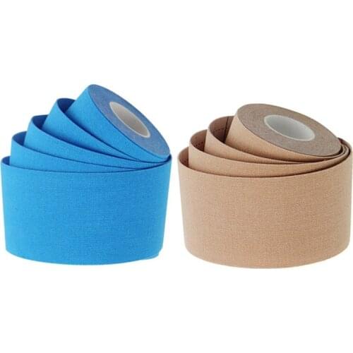 2x Sport Kinesiology Athletic Tape-Sports Injury Tape for Knee,Joint,Muscle Support-Adhesive Sky Blue & Skin Color