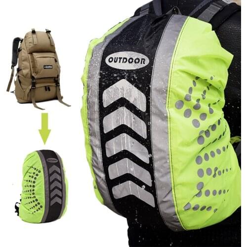 2020 Outdoor Hiking Travel Backpack Rain Cover Mountaineer Backpack Waterproof Cover Night Reflective Rain Cover