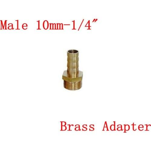 5pcs 1/4" BSP Male-10mm Barb Hose Brass Adapter Coupler 10mm-1/4" BSP