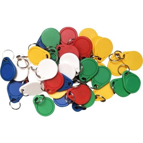 50PCS) 13.56 Mhz Block 0 Sector Rewritable RFID M1 S50 UID Changeable Card Tag Keychain NO.3 Keyfob ISO14443A