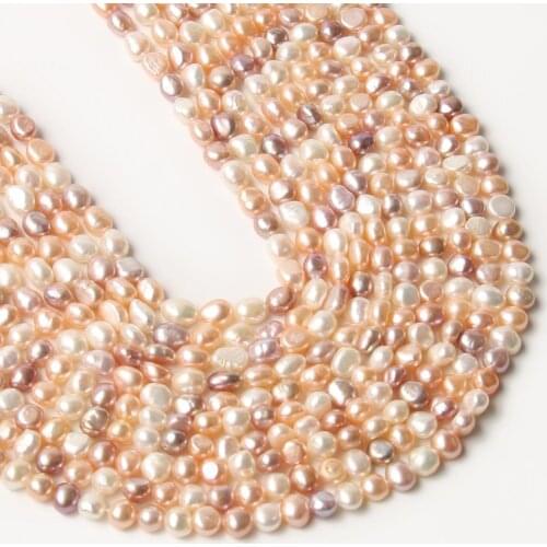 7-8mm Nulticolor Freshwater Pearl Loose Natural Stone Beads For Jewelry Making DIY Necklace Bracelets Handwork Spacer15