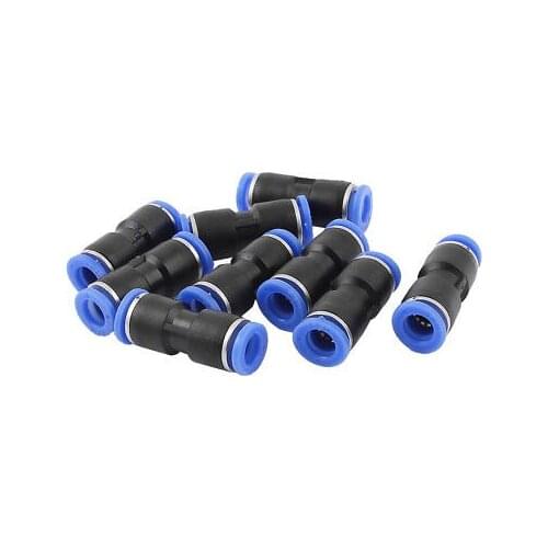 9pcs 8mm to 8mm Straight Push in Air Pneumatic Quick Fitting Coupler