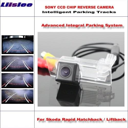 Car Intelligentized Reverse Camera For Skoda Rapid Hatchback / Liftback / Yeti/ Dynamic Back Up Guidance Tracks
