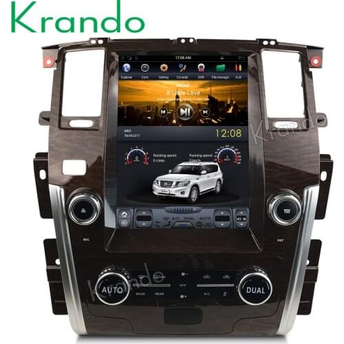Krando Android 9.0 4G RAM 12.1" Tesla Style Vertical screen car radio GPS for Nissan Patrol SE 2010-2019 audio Player gps