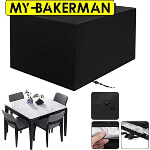 Multi-size Outdoor Garden Furniture Cover Garden Table And Chair Protective Cover Waterproof Black Sofa Cover