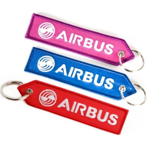 Airbus Embroider Logo Luggage Bag Tag Pink / Red / Blue , Special gift for Aviation Lover Flight Crew Pilot