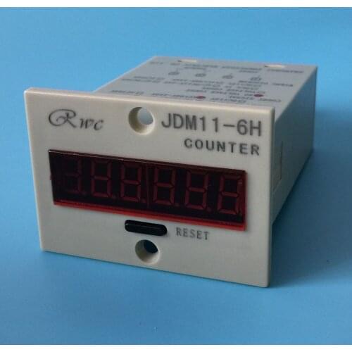Electronic Counter JDM11-6H AC 220V Production Counting Electronic Digital Display Preset Type Accumulation Counter