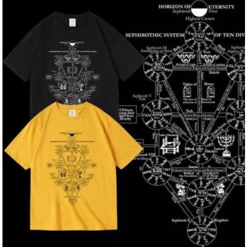 JP Anime Evangelion Tree of Life Print Tee Shirt for Men and Women Summer Casual Short Sleeve T-shirt