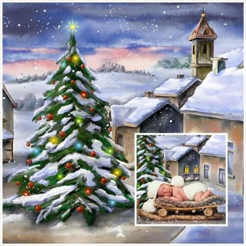 HUAYI Photography Backdrops Christmas Photo Background Christmas Xmas Family Party Decor Banner Studio Photobooth BackdropXT7736