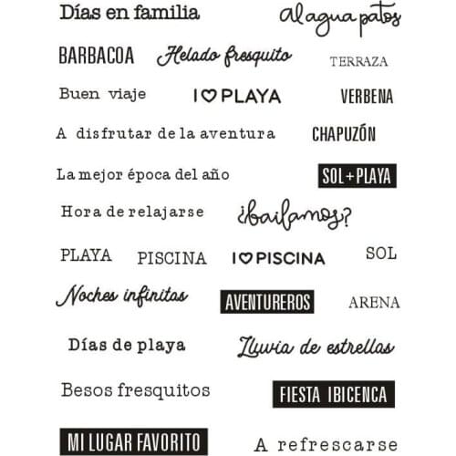 Spanish 38 stamp Clear Stamp for Scrapbooking Transparent Silicone Rubber DIY Photo Album Decor B23