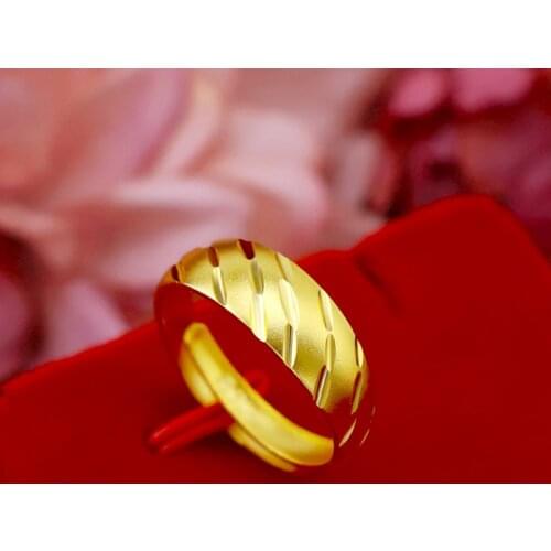 Classic Retro Starry Ring 18K Gold Jewelry for Men and Women Couple Rings Sandblasting Meteor Shower Lovers Ring Wedding Gifts