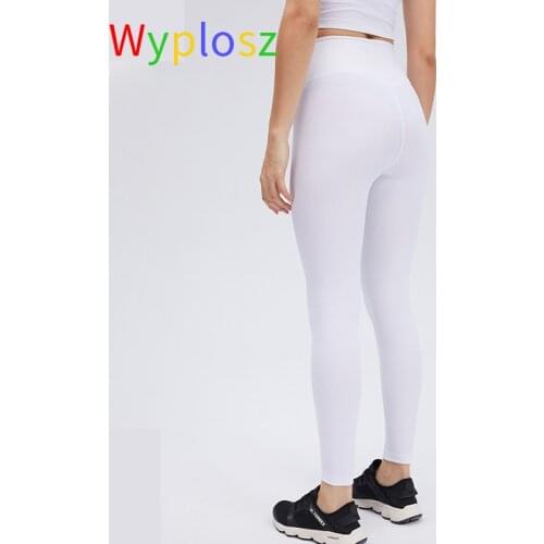 Wyplosz Yoga Leggings Tight Elastic Yoga Pants Hips Fitness Pant High Waist Seamless Leggings Sports Women Fitness Thread Solid
