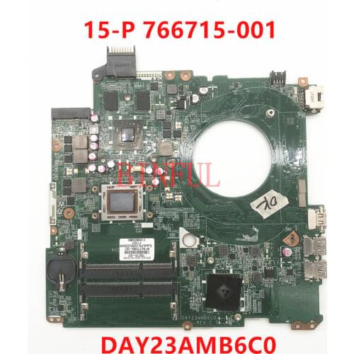 High quality For HP 15-P 766715-001 766715-501 766715-601 laptop motherboard DAY23AMB6F0 DAY23AMB6C0 A10-5745M CPU 100% Tested