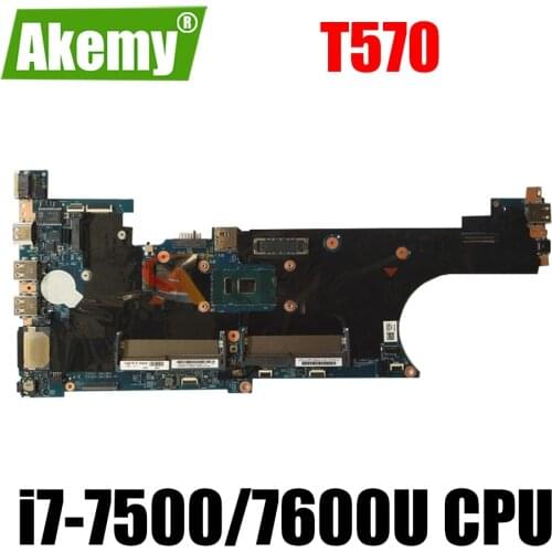 For Lenovo Thinkpad T570 Laptop Motherboard 16820-1 448.0AB06.0011 W/ i7-7500/7600U Original integrated motherboard 100% tested