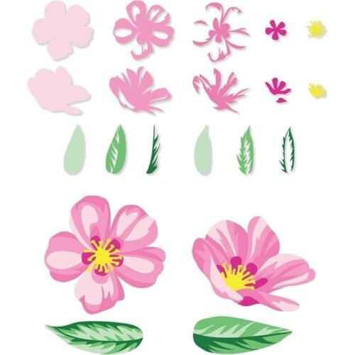 Metal Cutting Dies decorative A Flower Cistus Layering For DIY Scrapbooking Embossing Album Paper Cards Dies 2021New