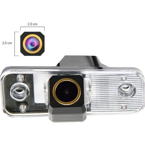 Misayaee Golden HD Car Rear View Reverse Camera Plate Light for Hyundai Azera Santa Fe IX25 IX45 2001-12 Night Vision Waterprof