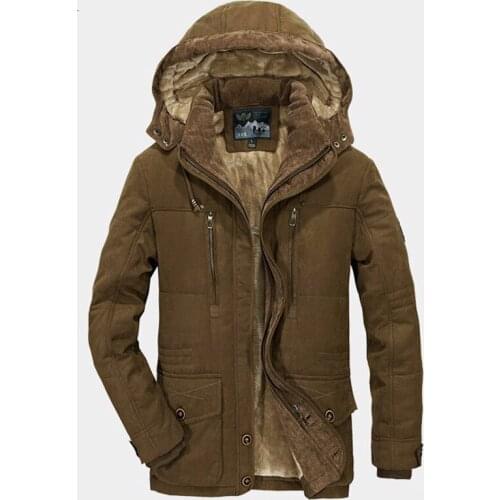 Plus size 5XL 6XL Men`s Warm Winter Coats Thick Fleece Jackets Male Outerwear Detachable With Hooded Windbreaker Parkas men