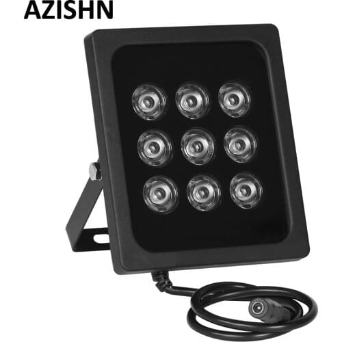 AZISHN CCTV 9pcs Array LEDS IR illuminator infrared IR Light Outdoor CCTV Fill Light Night Vision for CCTV Surveillance Camera