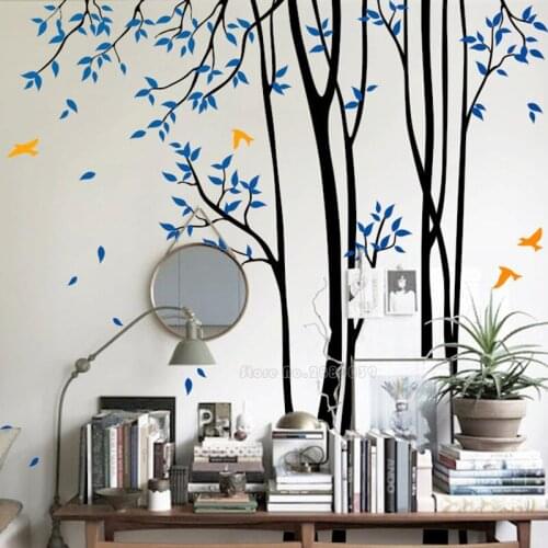 Large Tree Wallpaper DIY Wall Decals Adhesive Family Wall Stickers Mural Art Home Decor Kids Room Skinny Trees Wall Decor LL986