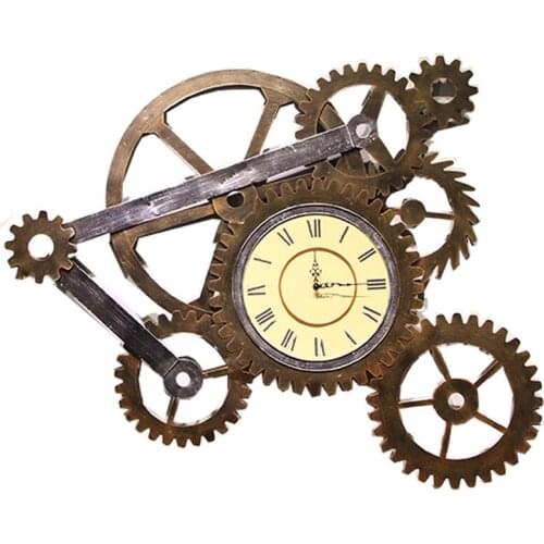 Industrial Style Retro Gear Wall Clock To Make Old Wall Decorations Murals Ornaments Creative Bar Decoration Clocks