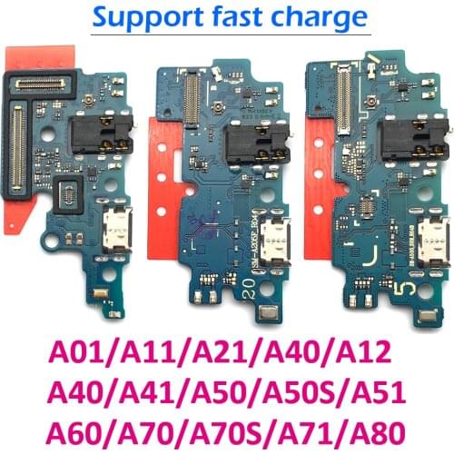 USB Charging Port Connector Dock Flex Cable For Samsung A40 A405F A12 A21 A41 A50 A50S A51 A60 A70 A70S A71 A80 A01 A11