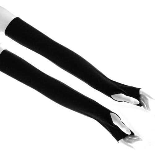 2020 Man Women Sun UV Protection Fingerless Warmer Cover Arm Gloves Sleeve Unisex Elastic Colorful Anti-UV Shade Cuff Solid