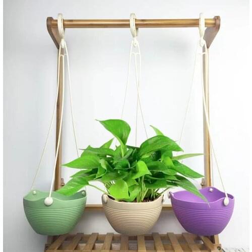 Plastic hanging hanging basket flower pots green snail plants hanging balcony garden vegetable resin creative hanging orchid pot