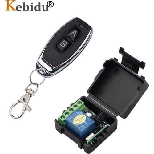 Kebidu 1Pc RF Transmitter 433 Mhz Remote Controls with Universal Wireless Remote Control Switch DC 12V 1CH relay Receiver Module