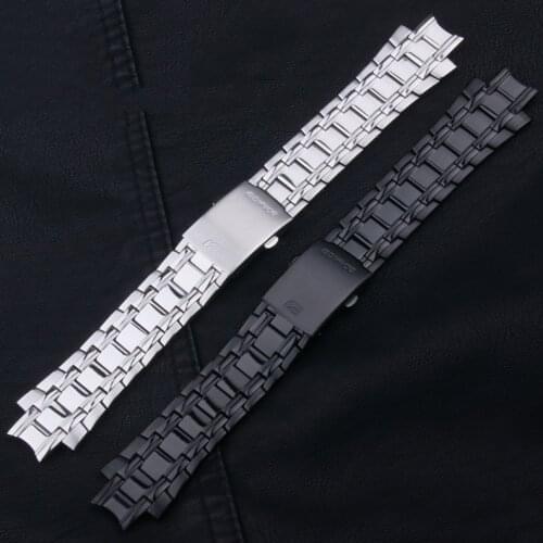 Wrist Strap for Casio EFR-539 Stainless Steel Watchband EFR539 5345 Watch Bands