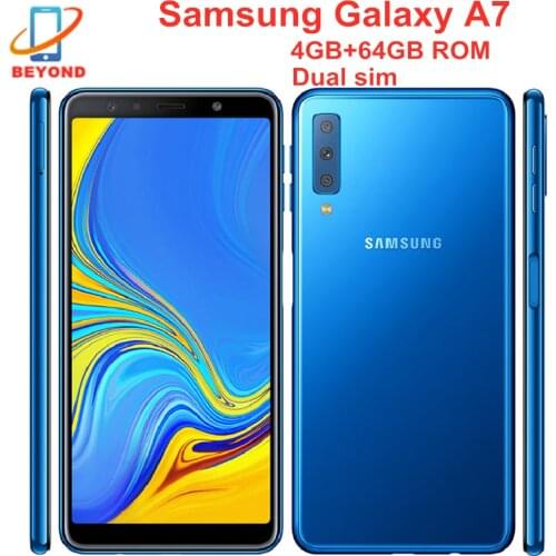 Samsung Galaxy A7 2018 Duos A750FN/DS Mobile Phone Dual Sim 4GB RAM 64GB ROM Global Version 6.0" Original Exynos NFC Cell Phone