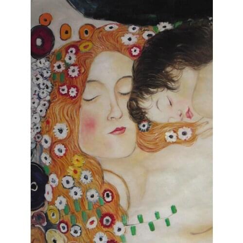 Gustav Klimt Mother and Child Art Film Print Silk Poster Home Wall Decor 24x36inch